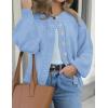 imagePRETTYGARDEN Womens 2025 Winter Cardigan Sweaters Trendy Chunky Knit Long Sleeve Button Up Casual Warm Fall Jackets CoatsBlue