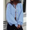 imagePRETTYGARDEN Womens 2025 Winter Cardigan Sweaters Trendy Chunky Knit Long Sleeve Button Up Casual Warm Fall Jackets CoatsBlue