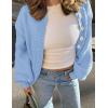 imagePRETTYGARDEN Womens 2025 Winter Cardigan Sweaters Trendy Chunky Knit Long Sleeve Button Up Casual Warm Fall Jackets CoatsBlue
