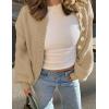 imagePRETTYGARDEN Womens 2025 Winter Cardigan Sweaters Trendy Chunky Knit Long Sleeve Button Up Casual Warm Fall Jackets CoatsKhaki