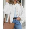 imagePRETTYGARDEN Womens 2025 Winter Cardigan Sweaters Trendy Chunky Knit Long Sleeve Button Up Casual Warm Fall Jackets CoatsWhite