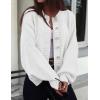imagePRETTYGARDEN Womens 2025 Winter Cardigan Sweaters Trendy Chunky Knit Long Sleeve Button Up Casual Warm Fall Jackets CoatsWhite