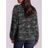 imagePRETTYGARDEN Womens Cardigan Sweaters 2025 Fall Striped Long Sleeve V Neck Button Down Knit Fuzzy Outerwear Trendy ClothesBlack