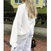 imagePRETTYGARDEN Womens Cropped Cardigans Trendy 2025 Ruffle Open Front Chunky Knit Sweater Oversized Button Down Fall ClothesWhite