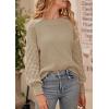 imagePRETTYGARDEN Womens Fall 2025 Pullover Sweater Casual Long Sleeve Loose Chunky Knit Tops Blouse Winter Fashion ClothingApricot