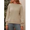 imagePRETTYGARDEN Womens Fall 2025 Pullover Sweater Casual Long Sleeve Loose Chunky Knit Tops Blouse Winter Fashion ClothingApricot