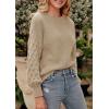 imagePRETTYGARDEN Womens Fall 2025 Pullover Sweater Casual Long Sleeve Loose Chunky Knit Tops Blouse Winter Fashion ClothingApricot