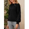 imagePRETTYGARDEN Womens Fall 2025 Pullover Sweater Casual Long Sleeve Loose Chunky Knit Tops Blouse Winter Fashion ClothingBlack