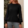 imagePRETTYGARDEN Womens Fall 2025 Pullover Sweater Casual Long Sleeve Loose Chunky Knit Tops Blouse Winter Fashion ClothingBlack