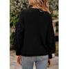 imagePRETTYGARDEN Womens Fall 2025 Pullover Sweater Casual Long Sleeve Loose Chunky Knit Tops Blouse Winter Fashion ClothingBlack