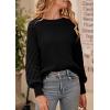 imagePRETTYGARDEN Womens Fall 2025 Pullover Sweater Casual Long Sleeve Loose Chunky Knit Tops Blouse Winter Fashion ClothingBlack