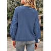 imagePRETTYGARDEN Womens Fall 2025 Pullover Sweater Casual Long Sleeve Loose Chunky Knit Tops Blouse Winter Fashion ClothingBlue