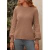 imagePRETTYGARDEN Womens Fall 2025 Pullover Sweater Casual Long Sleeve Loose Chunky Knit Tops Blouse Winter Fashion ClothingCamel