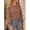 imagePRETTYGARDEN Womens Fall 2025 Pullover Sweater Casual Long Sleeve Loose Chunky Knit Tops Blouse Winter Fashion ClothingCamel