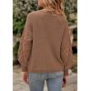 imagePRETTYGARDEN Womens Fall 2025 Pullover Sweater Casual Long Sleeve Loose Chunky Knit Tops Blouse Winter Fashion ClothingCamel