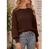 imagePRETTYGARDEN Womens Fall 2025 Pullover Sweater Casual Long Sleeve Loose Chunky Knit Tops Blouse Winter Fashion ClothingCoffee
