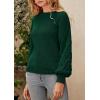 imagePRETTYGARDEN Womens Fall 2025 Pullover Sweater Casual Long Sleeve Loose Chunky Knit Tops Blouse Winter Fashion ClothingDark Green