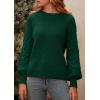 imagePRETTYGARDEN Womens Fall 2025 Pullover Sweater Casual Long Sleeve Loose Chunky Knit Tops Blouse Winter Fashion ClothingDark Green