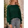 imagePRETTYGARDEN Womens Fall 2025 Pullover Sweater Casual Long Sleeve Loose Chunky Knit Tops Blouse Winter Fashion ClothingDark Green