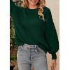 imagePRETTYGARDEN Womens Fall 2025 Pullover Sweater Casual Long Sleeve Loose Chunky Knit Tops Blouse Winter Fashion ClothingDark Green
