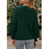 imagePRETTYGARDEN Womens Fall 2025 Pullover Sweater Casual Long Sleeve Loose Chunky Knit Tops Blouse Winter Fashion ClothingDark Green