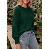 imagePRETTYGARDEN Womens Fall 2025 Pullover Sweater Casual Long Sleeve Loose Chunky Knit Tops Blouse Winter Fashion ClothingDark Green