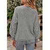 imagePRETTYGARDEN Womens Fall 2025 Pullover Sweater Casual Long Sleeve Loose Chunky Knit Tops Blouse Winter Fashion ClothingGrey