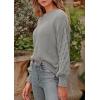 imagePRETTYGARDEN Womens Fall 2025 Pullover Sweater Casual Long Sleeve Loose Chunky Knit Tops Blouse Winter Fashion ClothingGrey