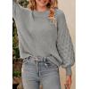 imagePRETTYGARDEN Womens Fall 2025 Pullover Sweater Casual Long Sleeve Loose Chunky Knit Tops Blouse Winter Fashion ClothingGrey
