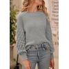imagePRETTYGARDEN Womens Fall 2025 Pullover Sweater Casual Long Sleeve Loose Chunky Knit Tops Blouse Winter Fashion ClothingGrey