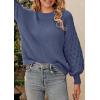 imagePRETTYGARDEN Womens Fall 2025 Pullover Sweater Casual Long Sleeve Loose Chunky Knit Tops Blouse Winter Fashion ClothingHaze Blue