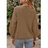 imagePRETTYGARDEN Womens Fall 2025 Pullover Sweater Casual Long Sleeve Loose Chunky Knit Tops Blouse Winter Fashion ClothingKhaki