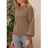 imagePRETTYGARDEN Womens Fall 2025 Pullover Sweater Casual Long Sleeve Loose Chunky Knit Tops Blouse Winter Fashion ClothingKhaki