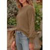 imagePRETTYGARDEN Womens Fall 2025 Pullover Sweater Casual Long Sleeve Loose Chunky Knit Tops Blouse Winter Fashion ClothingKhaki