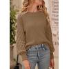 imagePRETTYGARDEN Womens Fall 2025 Pullover Sweater Casual Long Sleeve Loose Chunky Knit Tops Blouse Winter Fashion ClothingKhaki
