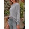 imagePRETTYGARDEN Womens Fall 2025 Pullover Sweater Casual Long Sleeve Loose Chunky Knit Tops Blouse Winter Fashion ClothingLight Grey