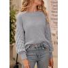 imagePRETTYGARDEN Womens Fall 2025 Pullover Sweater Casual Long Sleeve Loose Chunky Knit Tops Blouse Winter Fashion ClothingLight Grey