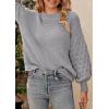 imagePRETTYGARDEN Womens Fall 2025 Pullover Sweater Casual Long Sleeve Loose Chunky Knit Tops Blouse Winter Fashion ClothingLight Grey