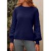 imagePRETTYGARDEN Womens Fall 2025 Pullover Sweater Casual Long Sleeve Loose Chunky Knit Tops Blouse Winter Fashion ClothingNavy