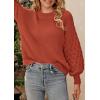 imagePRETTYGARDEN Womens Fall 2025 Pullover Sweater Casual Long Sleeve Loose Chunky Knit Tops Blouse Winter Fashion ClothingOrange