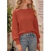 imagePRETTYGARDEN Womens Fall 2025 Pullover Sweater Casual Long Sleeve Loose Chunky Knit Tops Blouse Winter Fashion ClothingOrange