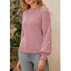 imagePRETTYGARDEN Womens Fall 2025 Pullover Sweater Casual Long Sleeve Loose Chunky Knit Tops Blouse Winter Fashion ClothingPink