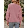 imagePRETTYGARDEN Womens Fall 2025 Pullover Sweater Casual Long Sleeve Loose Chunky Knit Tops Blouse Winter Fashion ClothingPink