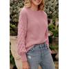 imagePRETTYGARDEN Womens Fall 2025 Pullover Sweater Casual Long Sleeve Loose Chunky Knit Tops Blouse Winter Fashion ClothingPink