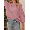 imagePRETTYGARDEN Womens Fall 2025 Pullover Sweater Casual Long Sleeve Loose Chunky Knit Tops Blouse Winter Fashion ClothingPink