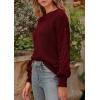imagePRETTYGARDEN Womens Fall 2025 Pullover Sweater Casual Long Sleeve Loose Chunky Knit Tops Blouse Winter Fashion ClothingRed