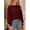 imagePRETTYGARDEN Womens Fall 2025 Pullover Sweater Casual Long Sleeve Loose Chunky Knit Tops Blouse Winter Fashion ClothingRed