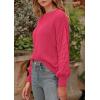 imagePRETTYGARDEN Womens Fall 2025 Pullover Sweater Casual Long Sleeve Loose Chunky Knit Tops Blouse Winter Fashion ClothingRose Red