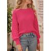 imagePRETTYGARDEN Womens Fall 2025 Pullover Sweater Casual Long Sleeve Loose Chunky Knit Tops Blouse Winter Fashion ClothingRose Red