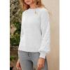 imagePRETTYGARDEN Womens Fall 2025 Pullover Sweater Casual Long Sleeve Loose Chunky Knit Tops Blouse Winter Fashion ClothingWhite